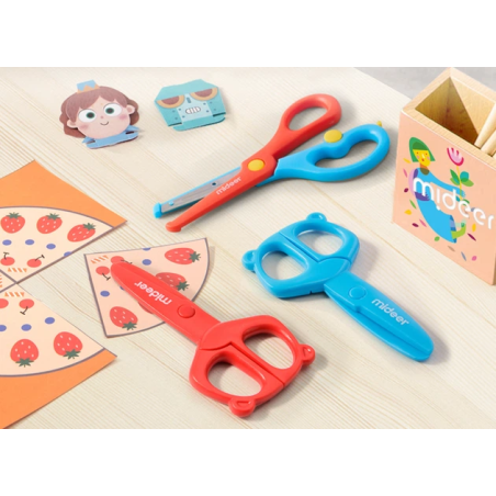 Mideer Nůžky se zaoblenou špičkou červené