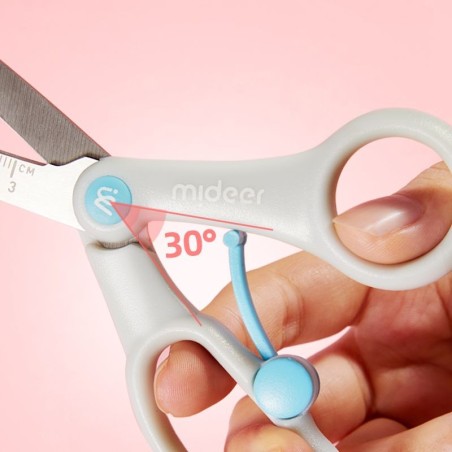 Mideer Nůžky se zaoblenou špičkou modrošedé