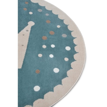 Hanse Home Dětský koberec Adventures 105970 Cream Blue 140 cm kruh