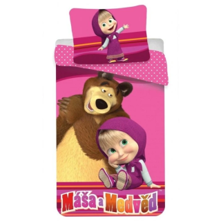 Jerry Fabrics Dětské povlečení Máša a Medvěd 012 140x200, 70x90 cm