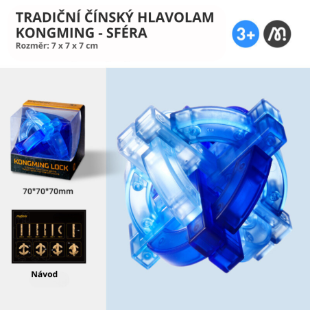 MiDeer Tradiční čínský hlavolam Kongming