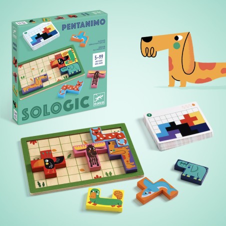 DJECO Sologic Logická hra Pentanimo