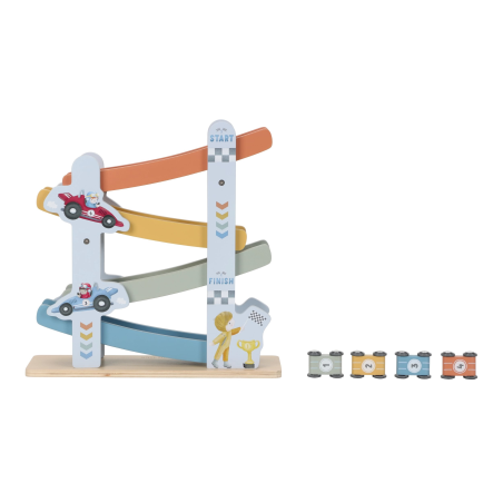Little Dutch Závodní dráha s autíčky dřevěná Blue