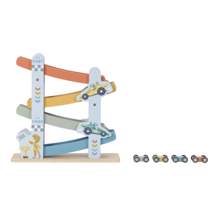Little Dutch Závodní dráha s autíčky dřevěná Blue