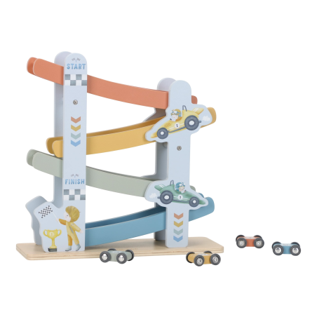 Little Dutch Závodní dráha s autíčky dřevěná Blue