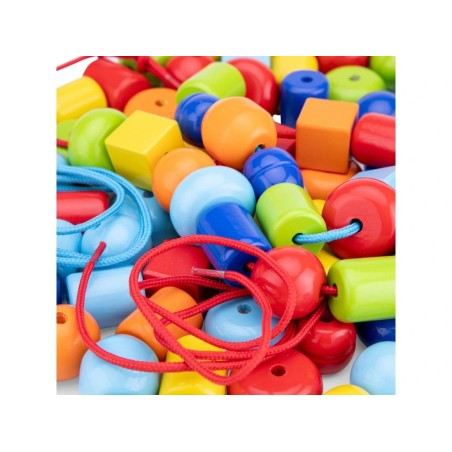 New Classic Toys Dřevěné korálky 100 kusů