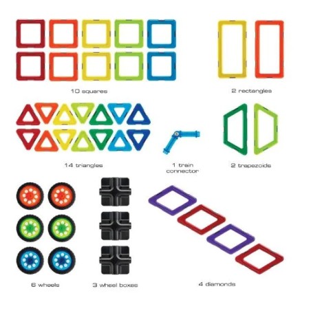 GeoSmart Magnetická stavebnice Space truck 42 ks