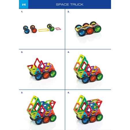 GeoSmart Magnetická stavebnice Space truck 42 ks