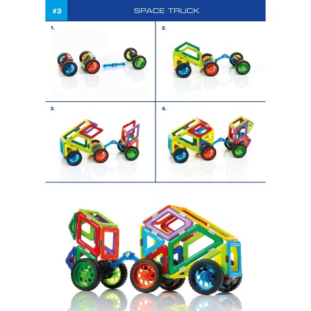 GeoSmart Magnetická stavebnice Space truck 42 ks