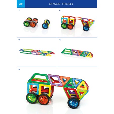 GeoSmart Magnetická stavebnice Space truck 42 ks