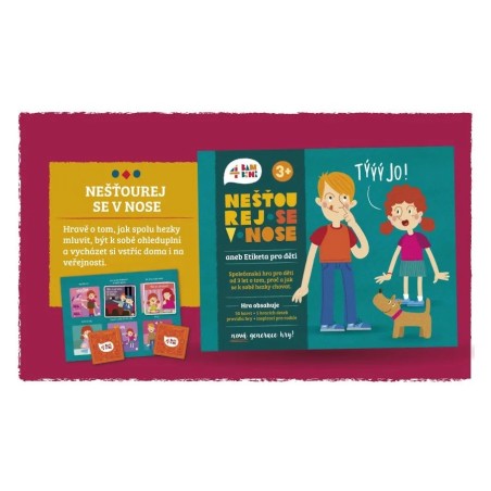 4bambini Vzdělávací hra Nešťourej se v nose! aneb Etiketa pro děti