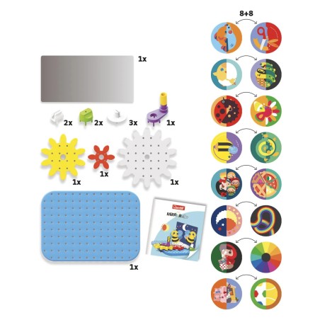 Quercetti Mirrorello ozubená kolečka se zrcadlem