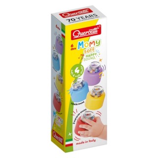 Quercetti Momy Soft Happy Sound měkké kostky se zvukem - 4 ks