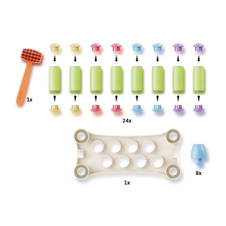 Quercetti PlayEco zatloukání barevných kolíčků