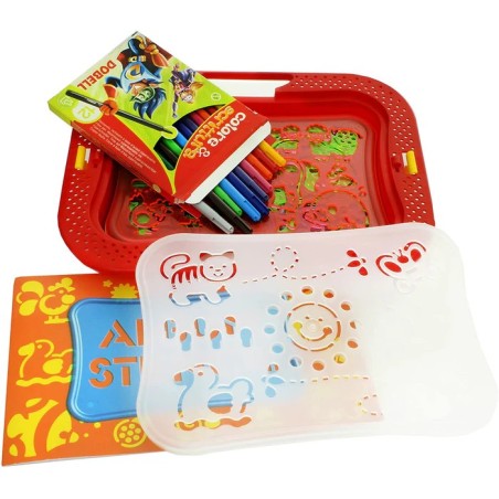 Quercetti Stencils Design šablony na kreslení farma