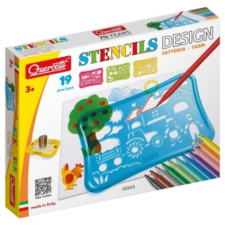 Quercetti Stencils Design šablony na kreslení farma