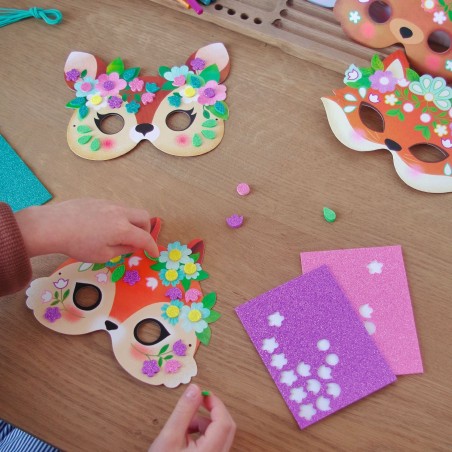 DJECO DIY Kreativní sada Masky lesní zvířaty