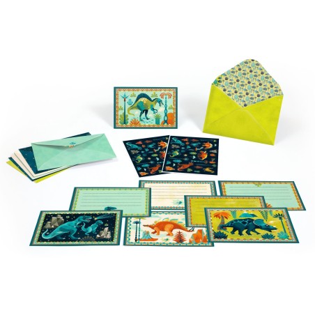 DJECO Dárková sada pozvánek Dinosauři