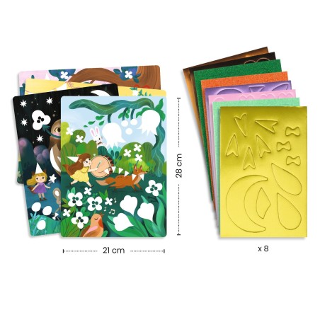 DJECO Kreativní sada Pěnová koláž Třpytivé oslavy