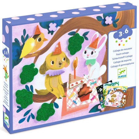 DJECO Kreativní sada Pěnová koláž Třpytivé oslavy