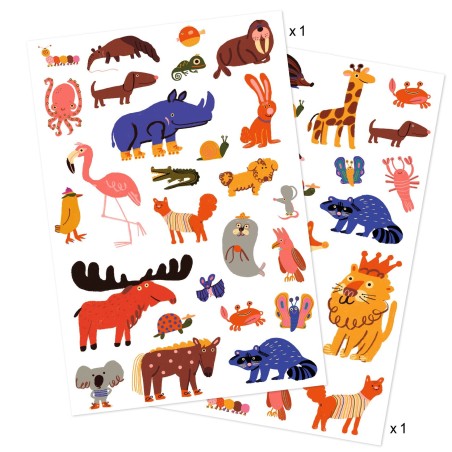DJECO Dětské tetování Barevná zvířátka