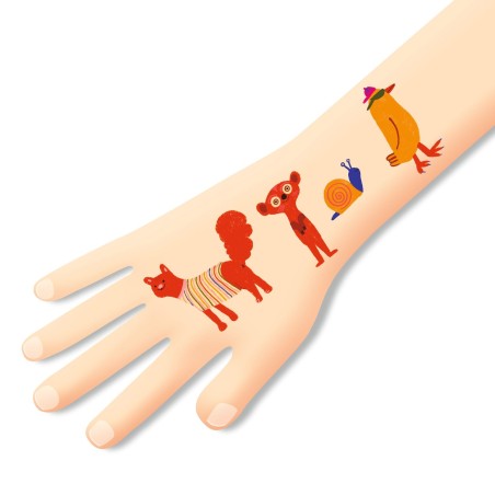 DJECO Dětské tetování Barevná zvířátka