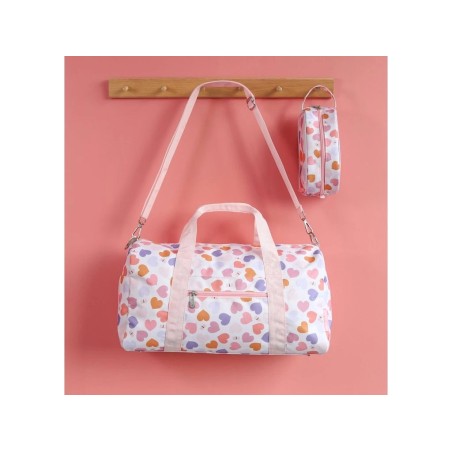 A Little Lovely Company Dětská cestovní taška srdce