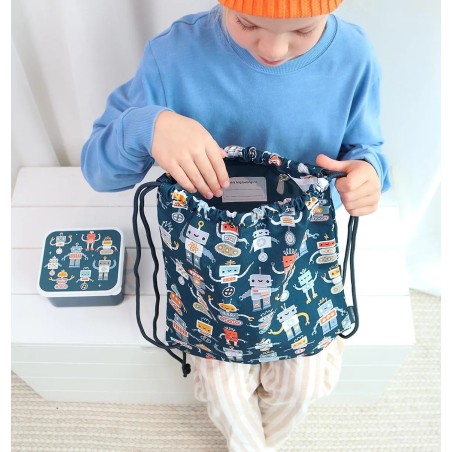 A Little Lovely Company Dětský sportovní pytel roboti