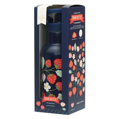 A Little Lovely Company Nerezová lahev na pití jahody 350 ml