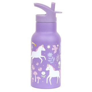 A Little Lovely Company Nerezová lahev na pití jednorožci a duha 350 ml