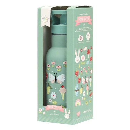 A Little Lovely Company Nerezová lahev na pití radost 350 ml