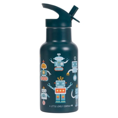 A Little Lovely Company Nerezová lahev na pití roboti 350 ml