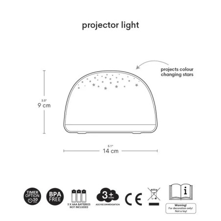 A Little Lovely Company Lampa s projektorem kamarádi z lesa