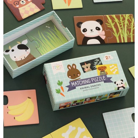 A Little Lovely Company Přiřazovací puzzle pochoutky pro zvířátka