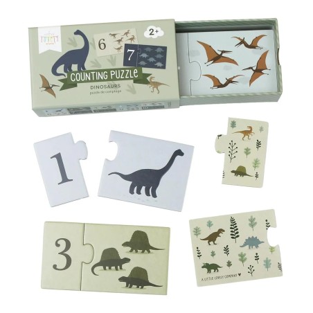 A Little Lovely Company Přiřazovací puzzle počítání s dinosaury