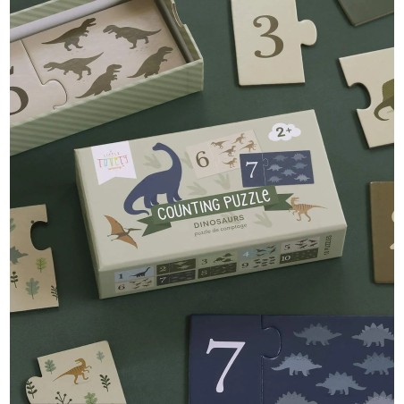 A Little Lovely Company Přiřazovací puzzle počítání s dinosaury