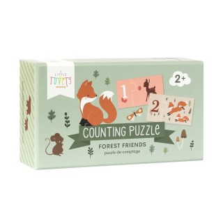A Little Lovely Company Přiřazovací puzzle počítání s kamarády z lesa
