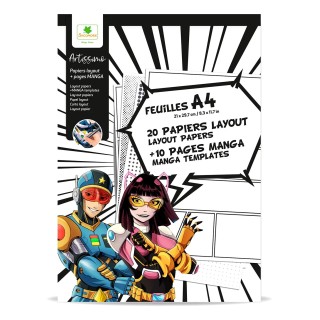 Sycomore Artissimo layout papíry A4 + textury Manga