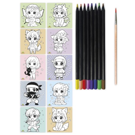 Sycomore Artissimo Manga Chibi postavičky + 8 akvarelových pastelek