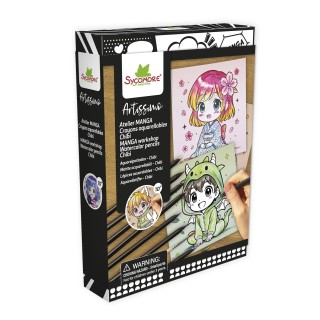Sycomore Artissimo Manga Chibi postavičky + 8 akvarelových pastelek