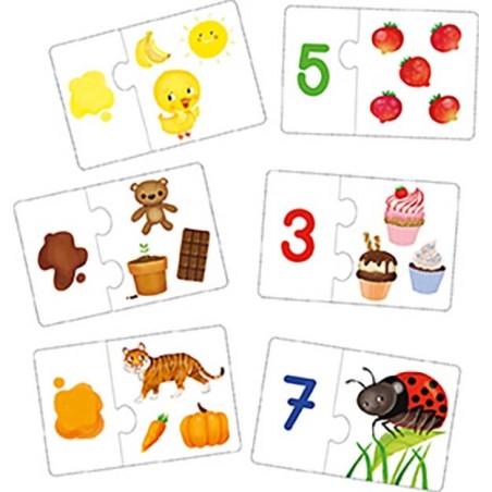 Jiri Models Duo puzzle pro předškoláky Čísla, barvy, tvary