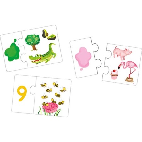 Jiri Models Duo puzzle pro předškoláky Čísla, barvy, tvary