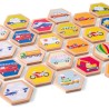 Woet by New Classic Toys Dřevěné pexeso dopravní prostředky