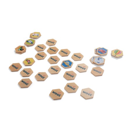 Woet by New Classic Toys Dřevěné pexeso dopravní prostředky