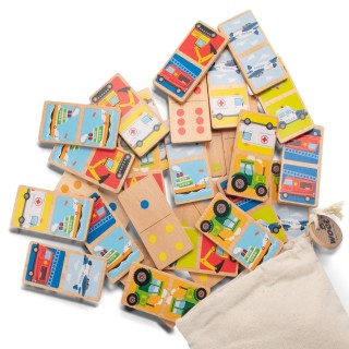 New Classic Toys Dřevěné domino dopravní prostředky