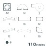 Cleverclixx Kuličková dráha Clever Pack Pastel 110 ks