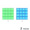 Cleverclixx Magnetická stavebnice Big Plates Blue Green 2 ks