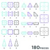 Cleverclixx Magnetická stavebnice Mega Ice Crystal Pack 180 dílků
