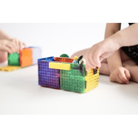Cleverclixx Magnetická stavebnice Brick Tiles Pack Intense 16 ks