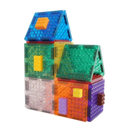 Cleverclixx Magnetická stavebnice Brick Tiles Pack Intense 16 ks